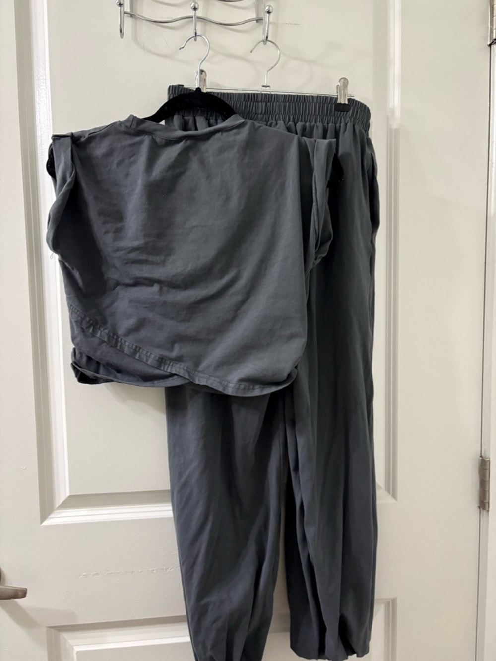 Charcoal Gray Two-Piece Loungewear Set